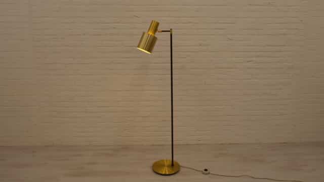 Vintage Floor Lamp Brass Jo Hammerborg