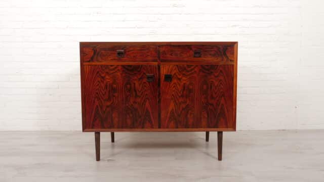 Vintage Sideboard Rosewood Audio Furniture Wall Unit 100 Cm