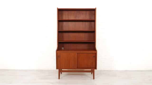 Vintage Highboard Bookcase Teak Johannes Sorth