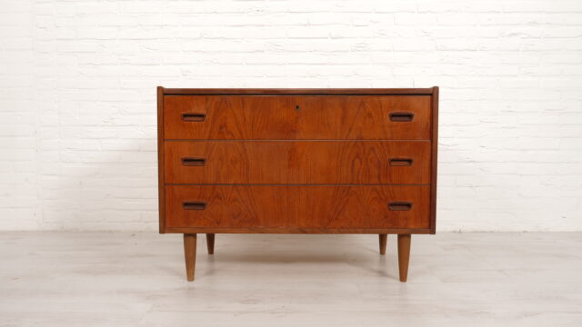 Vintage Drawer Cabinet Teak 3 Drawers