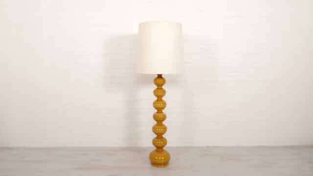 Vintage Floor Lamp Xl Ceramic Yellow Bubble Lamp