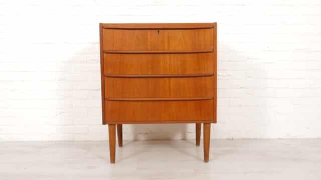Vintage Danish Chest of Drawers Teak 4 Drawers