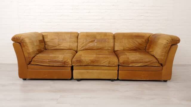 Vintage Sofa Elements Sofa Leather Brown