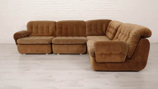 Vintage Sofa Set Elements Sofa Modular Brown Green