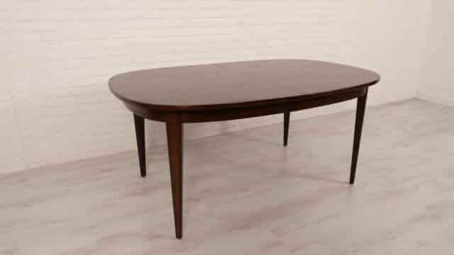 Vintage Danish Oval Rosewood Extendable Dining Table