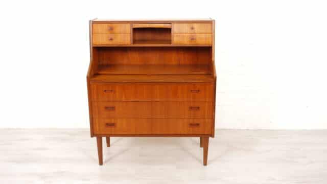 Vintage Secretaire Teak Danish with Mirror