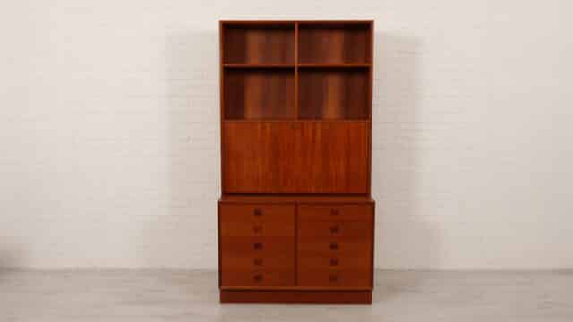 Vintage Highboard Bookcase Secretaire Brouer