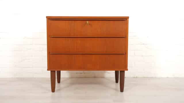 Vintage Danish Chest of Drawers Teak 3 Drawers