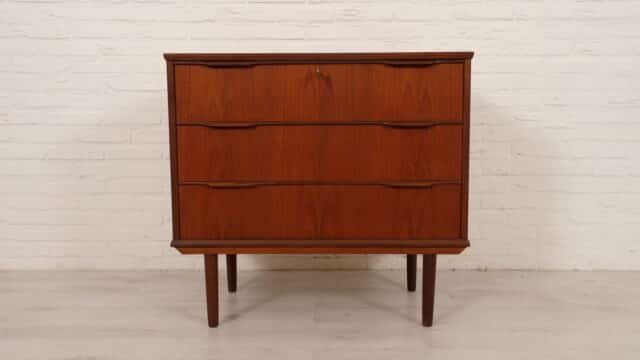 Vintage Danish Chest of Drawers Teak 3 Drawers