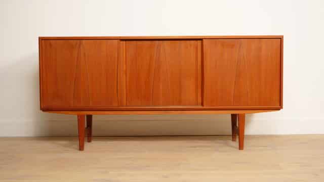 Vintage Sideboard Sliding Doors Scandinavian Design 165 Cm