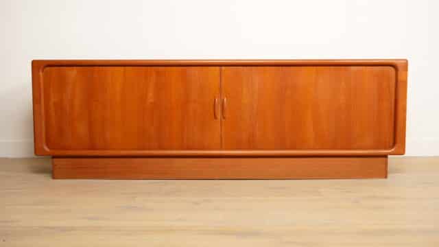Vintage Sideboard 220 cm Dyrlund 1960s Tambour Doors