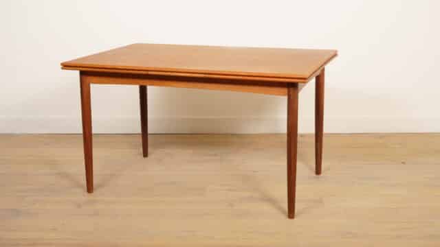 Vintage Dining Table Extendable Teak 130 Cm
