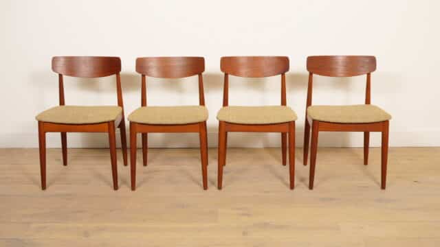 Ensemble de 4 chaises de salle à manger Casala Teak
