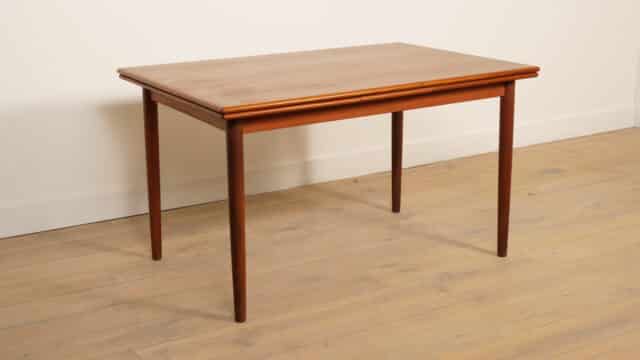 Table à manger vintage extensible en teck 131 Cm