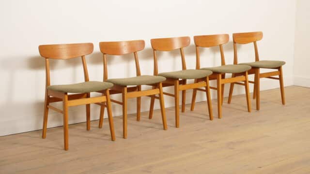 Ensemble de 5 chaises de salle à manger Findahl Vintage Teak
