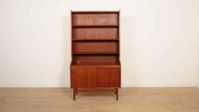 Vintage Highboard Bookcase Teak Johannes Sorth