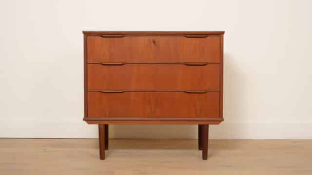 Vintage Danish Chest of Drawers Teak 3 Drawers