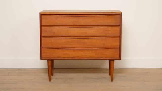 Vintage Danish Chest of Drawers Teak 4 Drawers
