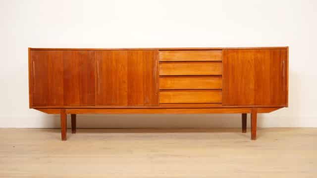 Vintage Teak Dressoir Tv Meubel 225 Cm