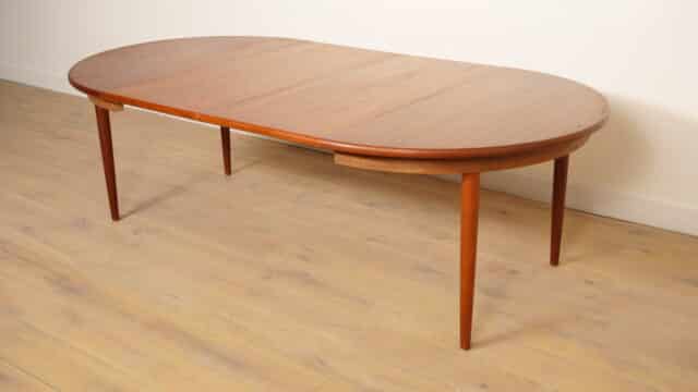 Vintage Round Dining Table Extendable Teak 130 8211 240 Cm