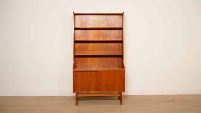 Vintage Highboard Bookcase Teak Johannes Sorth