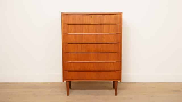 Vintage Danish Chest of Drawers Teak 7 Drawers 109 Cm