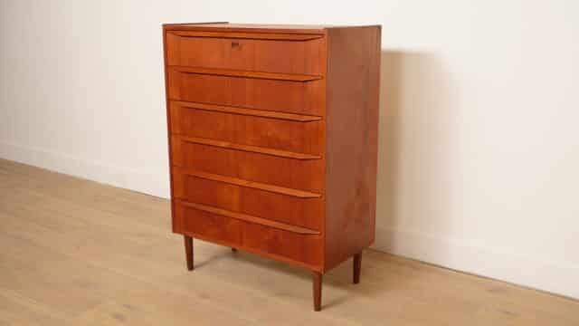 Vintage Danish Chest of Drawers Teak 6 Drawers 108 Cm
