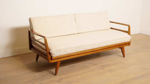 Vintage Sofa 3 Seater Daybed Knoll Knoll Antimott Cream