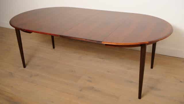 Vintage Round Rosewood Dining Table Extendable