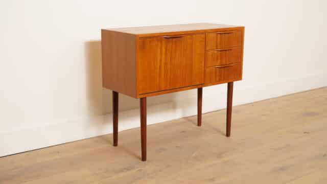 Vintage Chest of Drawers 3 Drawers And Flap Nightstand