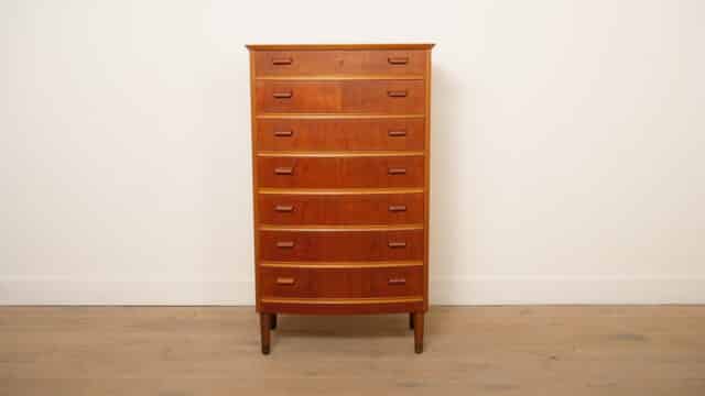 Vintage Danish Drawer Cabinet Teak 7 Drawers 122 Cm