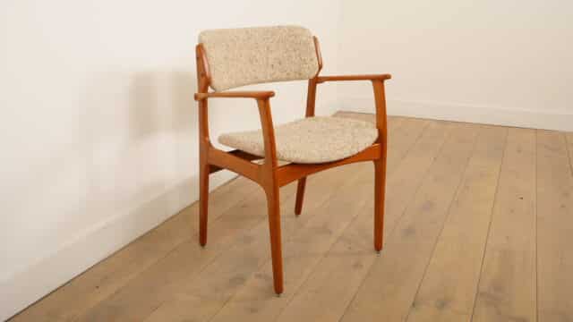 6 X Chaises de salle à manger Erik Buch Modèle 49 Teck Avec Accoudoirs