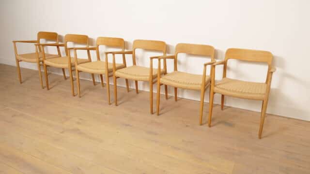 6 X Niels Otto Moller Dining Chairs Model 56 Oak Restored