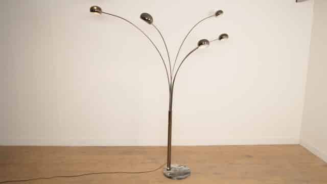 Vintage design floor lamp Cottex Sweden 5 Arms