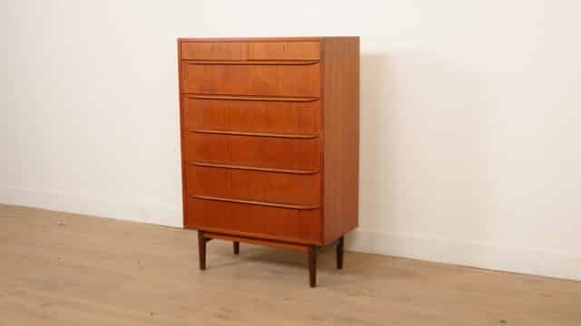 Vintage Danish Chest of Drawers Teak 7 Drawers 120 Cm