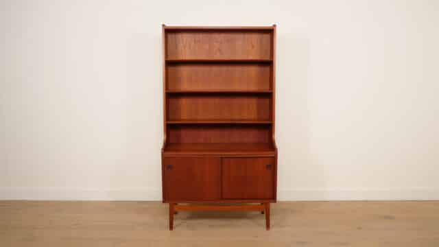 Vintage Highboard Bookcase Teak Johannes Sorth