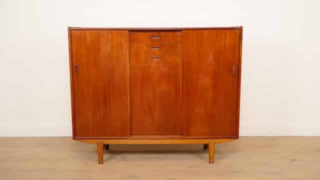 Vintage Highboard Wall Cabinet Teak