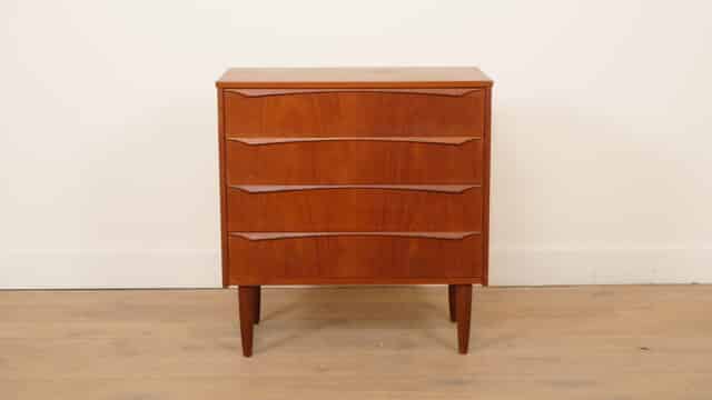 Commode danoise vintage 4 tiroirs Teck