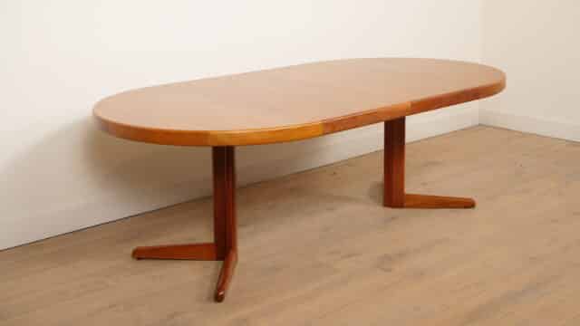 Vintage Round Dining Table Extendable Bramin Teak