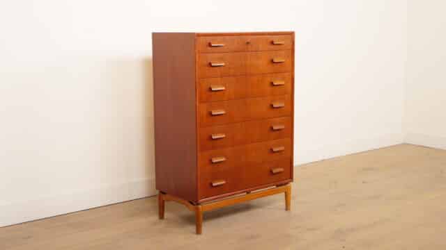 Vintage Danish Chest of Drawers Teak 7 Drawers 111 Cm