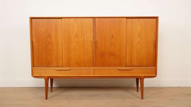 Vintage Cabinet Danish Design Sliding Doors Gunni Omann 180 Cm