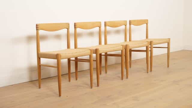 4 X Dining chair Bramin H W Small Soaped Oak Restored
