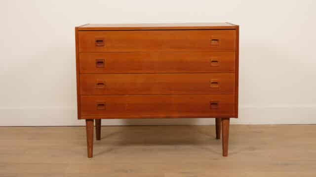 Vintage Chest of Drawers 4 Drawers Teak