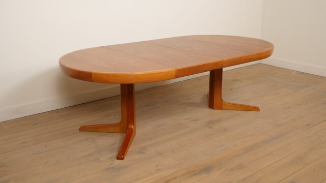 Vintage Ronde Eettafel Uitschuifbaar Teak 120 Cm 8211 220 Cm