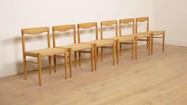 6 X Dining chair Bramin H W Small Soaped Oak Restored