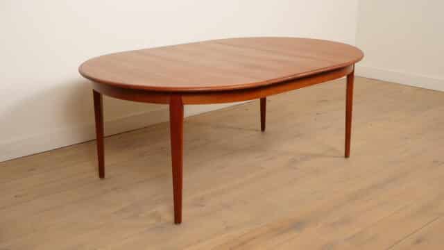 Vintage Round Dining Table Extendable Teak 125 8211 185 Cm