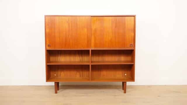 Vintage Wall Cupboard Bookcase Teak 1960s