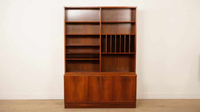Vintage Highboard Boekenkast Platenkast Palissander Hundevad Voor Omann Jun