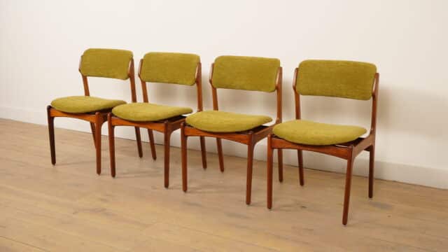 4 x Erik Buch Model 49 Dining Chairs, Rosewood, Reupholstered