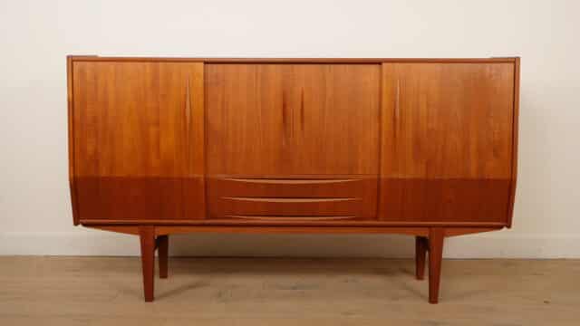 Armoire murale Vintage Highboard Teck 1960s